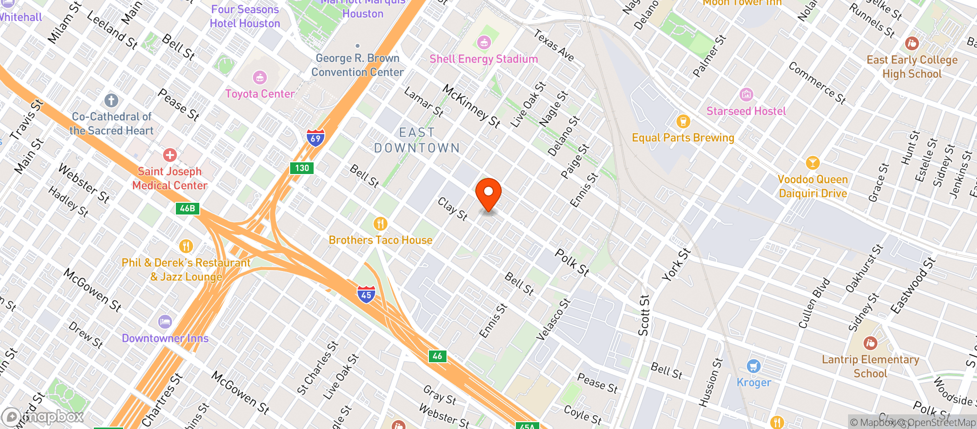 Map showing Nancys Hustle