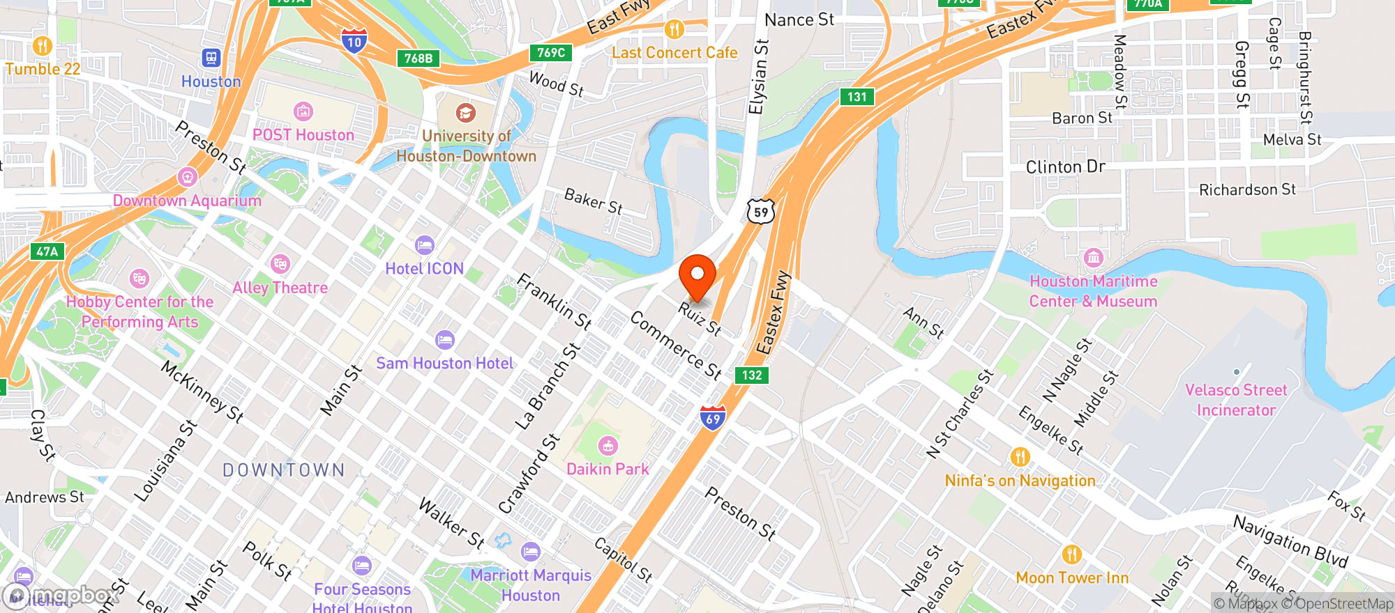 Map showing Frost Town Brewing