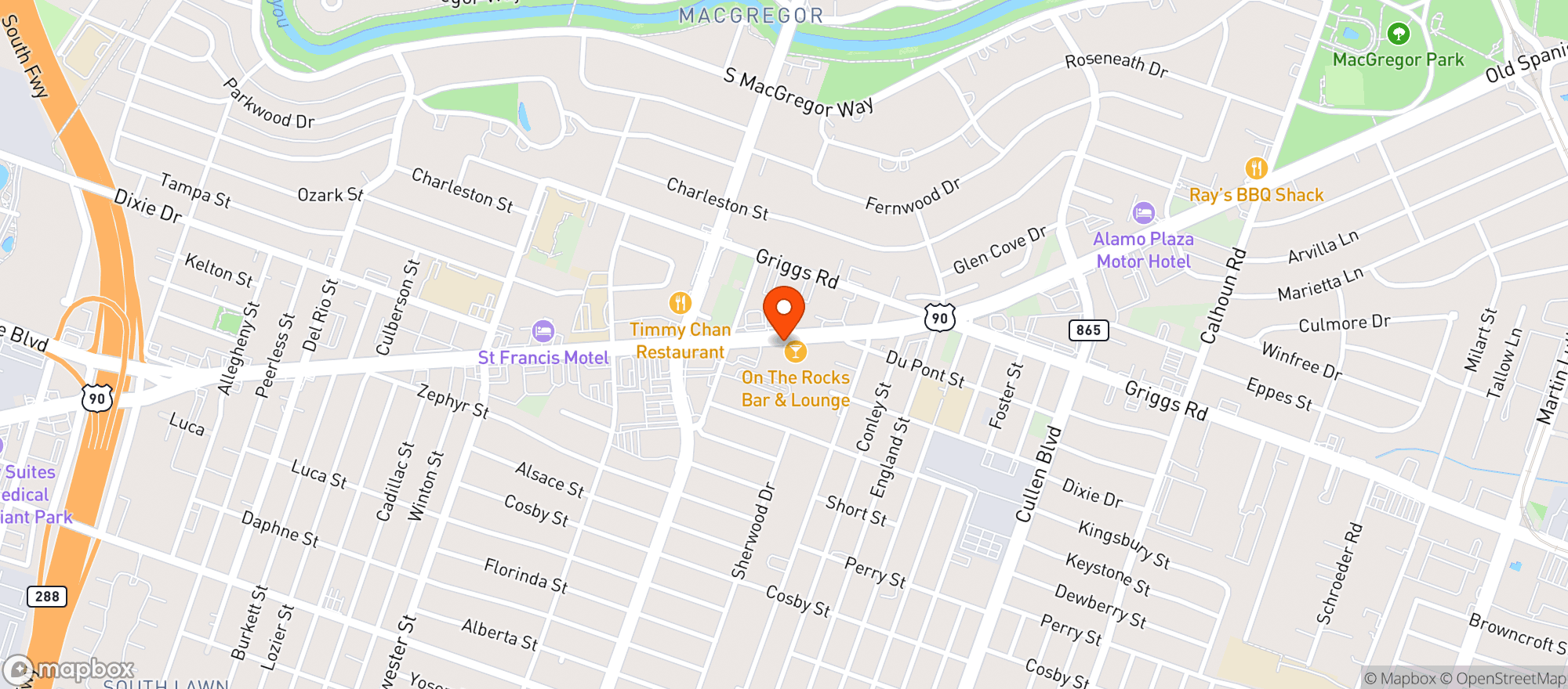 Map showing OST Liquor
