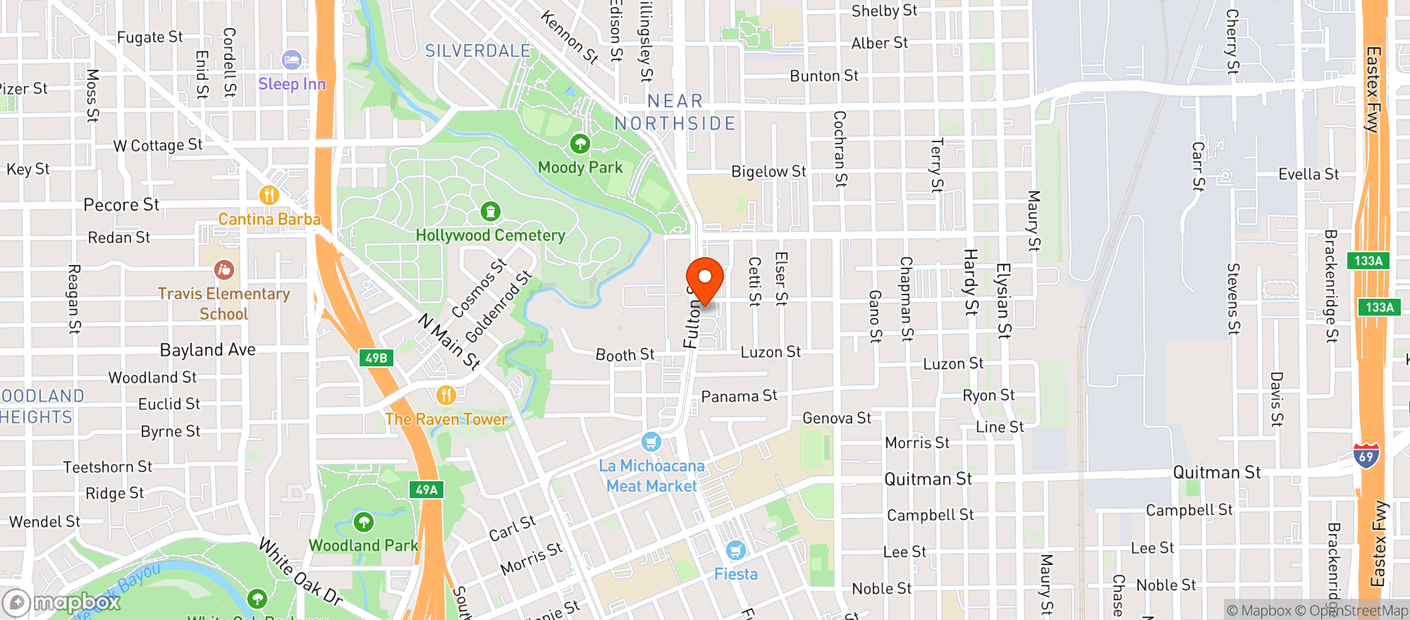 Map showing Yolox Mexican Food