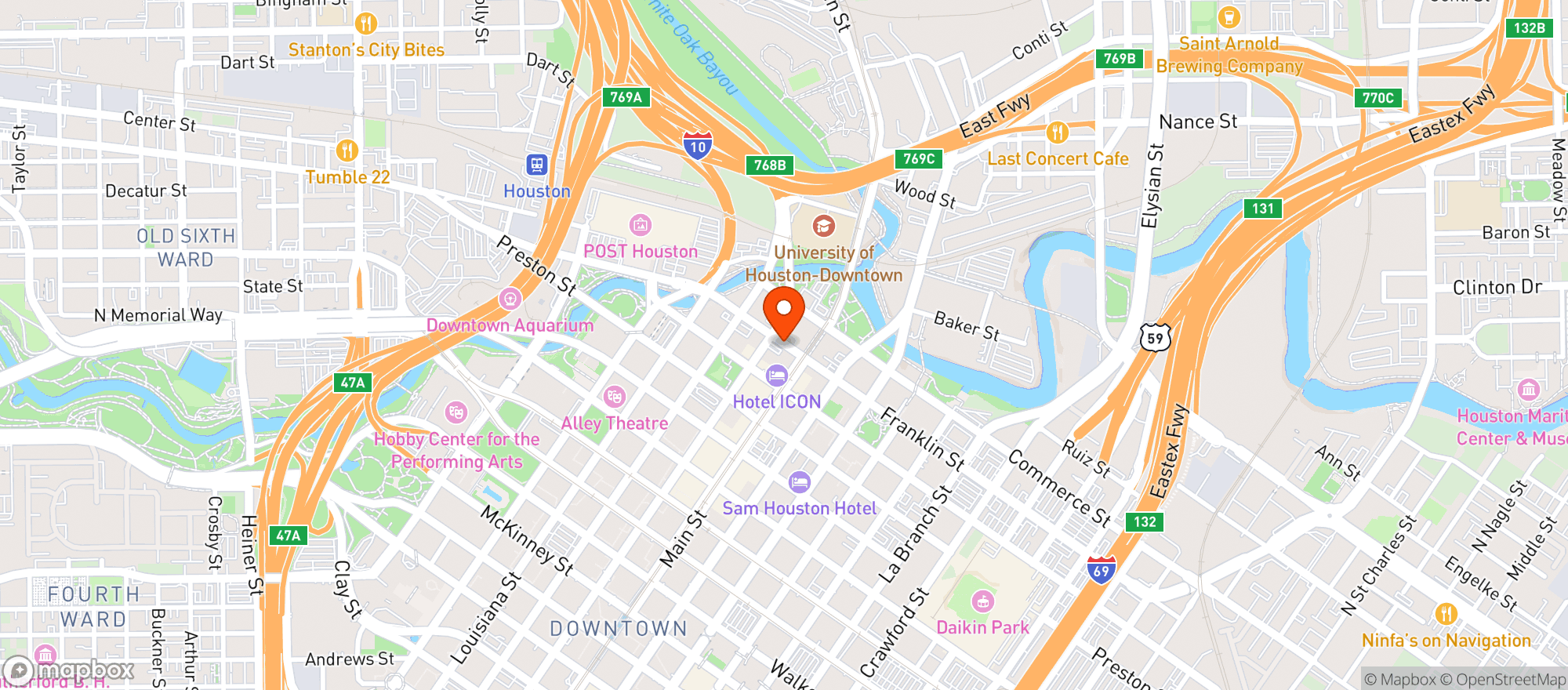 Map showing La Calle Tacos & Tortas