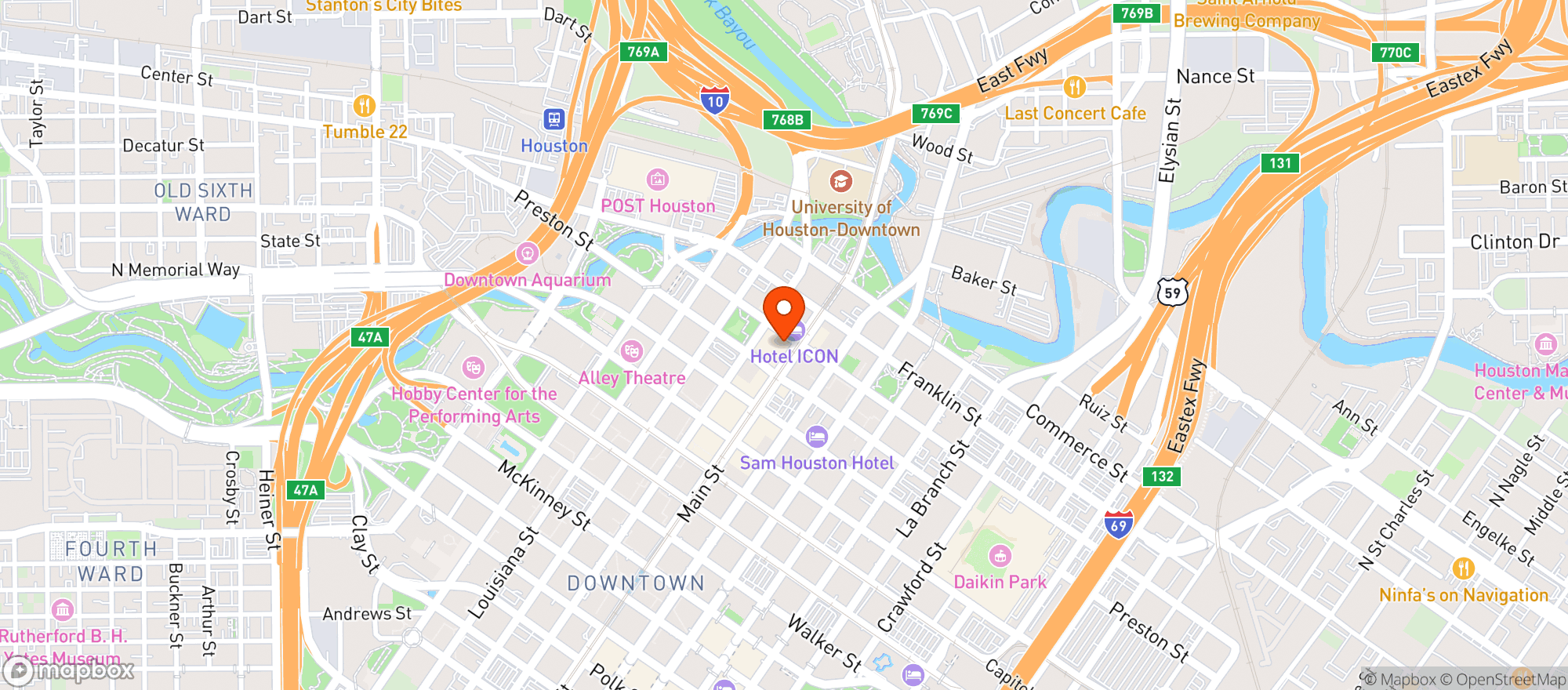 Map showing Little Dipper Lounge