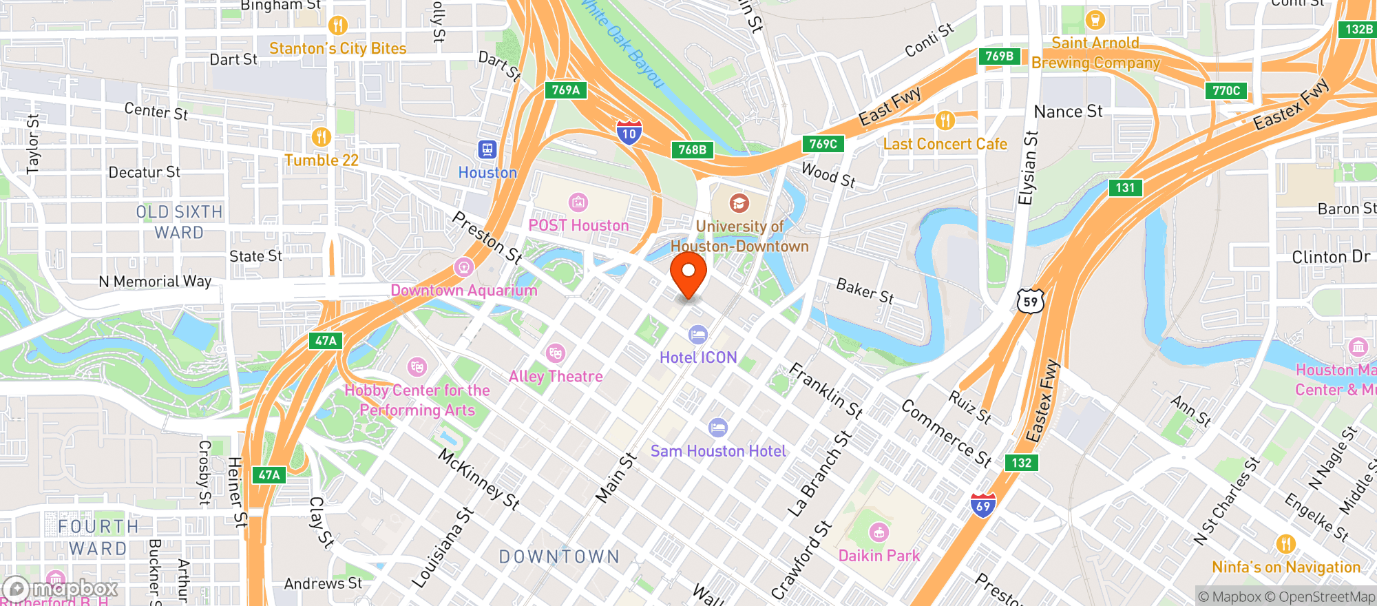 Map showing One Armed Scissor