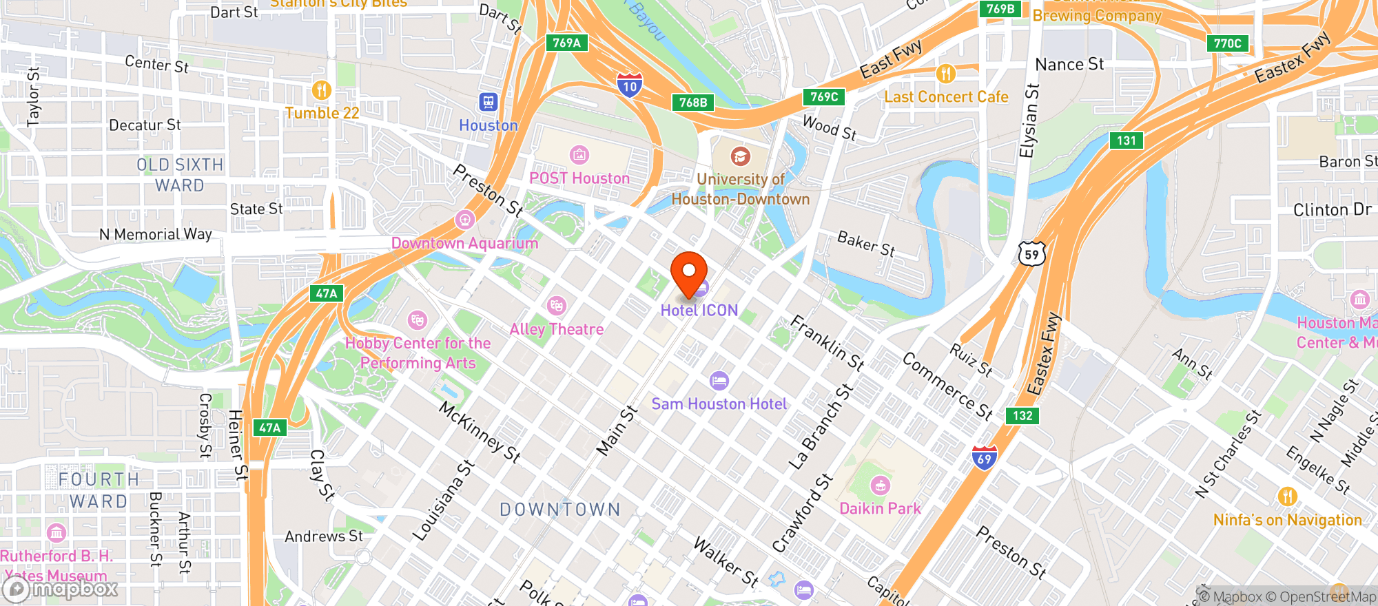 Map showing Captain Foxhearts Bad News
