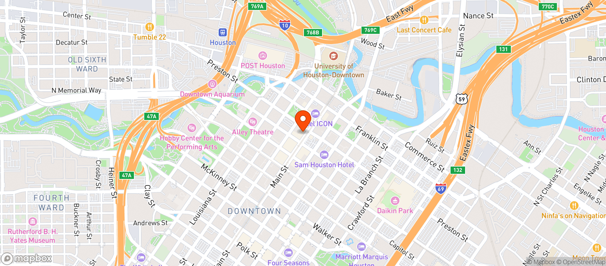 Map showing Soho Garden Htx