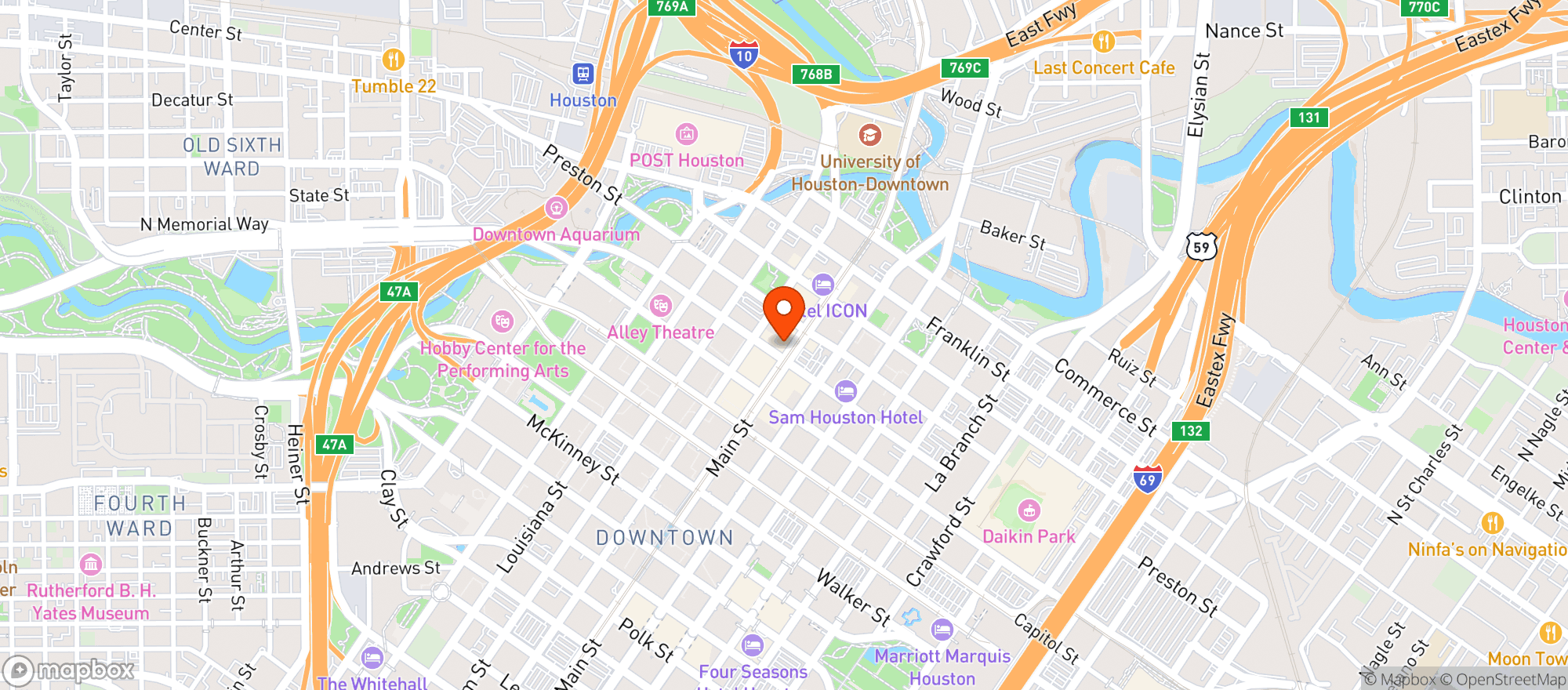 Map showing Off The Record