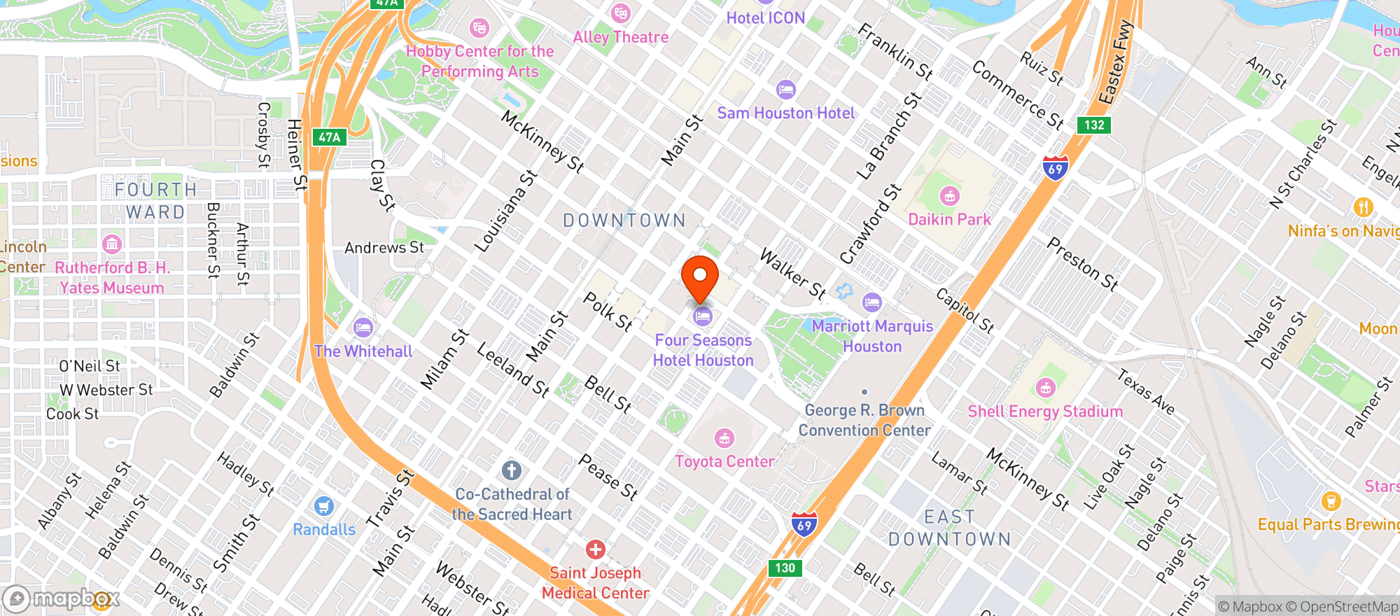 Map showing Four Seasons Hotel