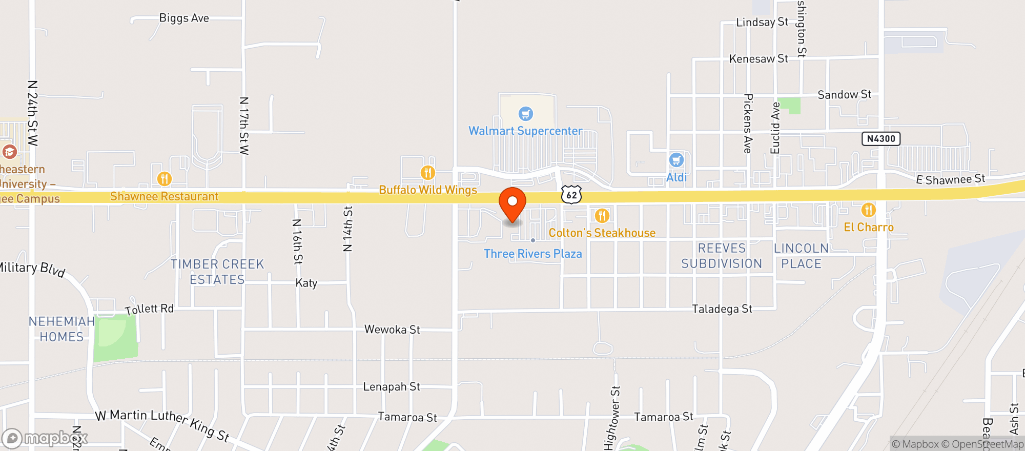 Map showing Gnc