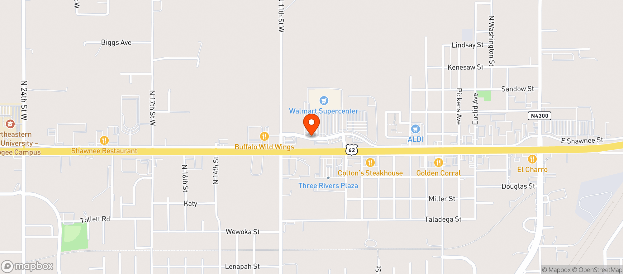 Map showing Walmart Supercenter