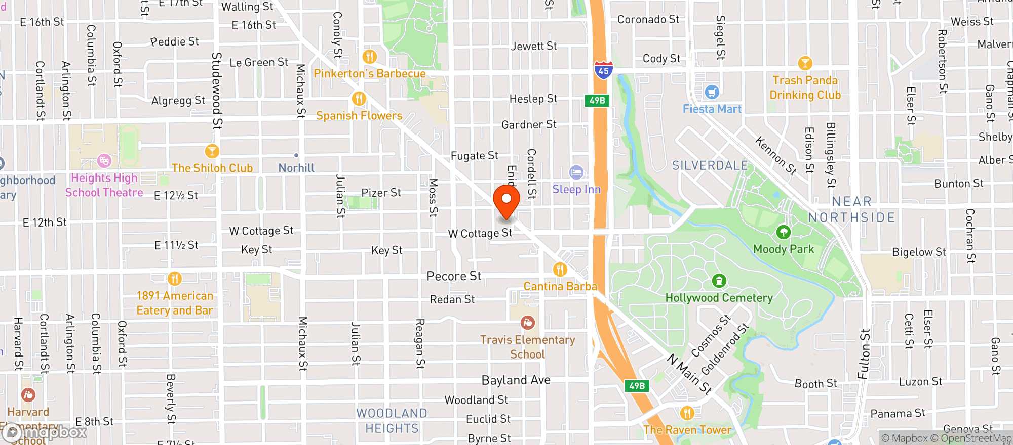 Map showing Starduster Lounge