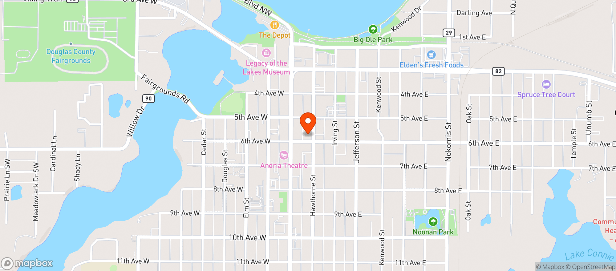 Map showing Godfrey Chiro & Wellness