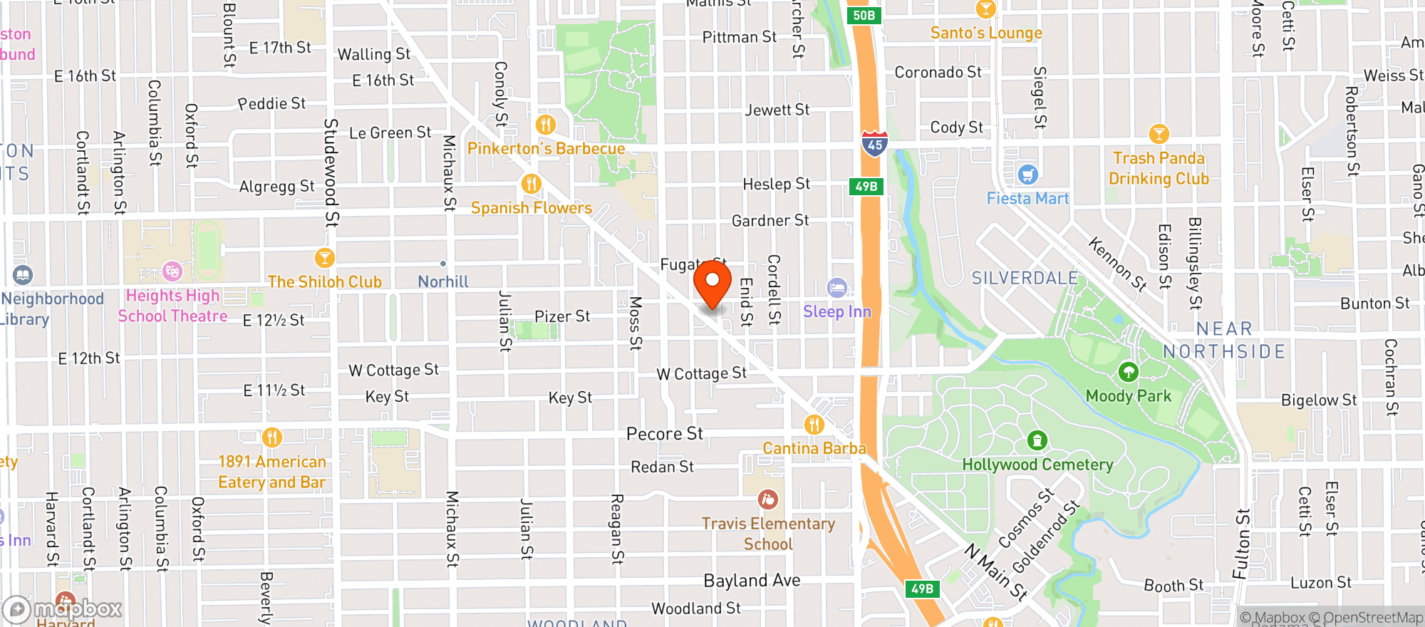 Map showing Main Street Tap and Grill