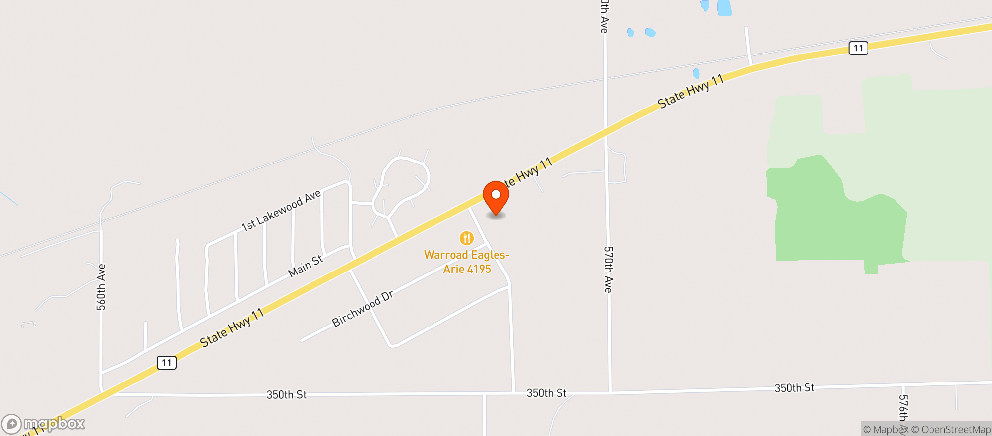 Map showing Pine Ridge Liquor