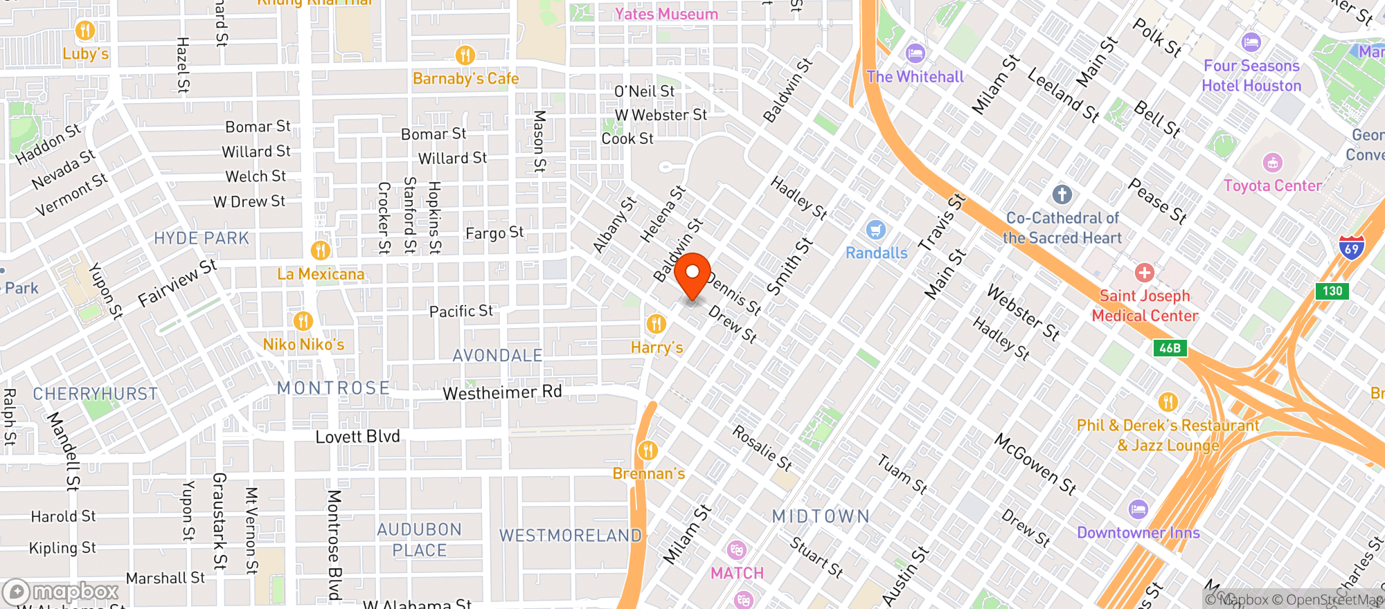 Map showing Houston High Society