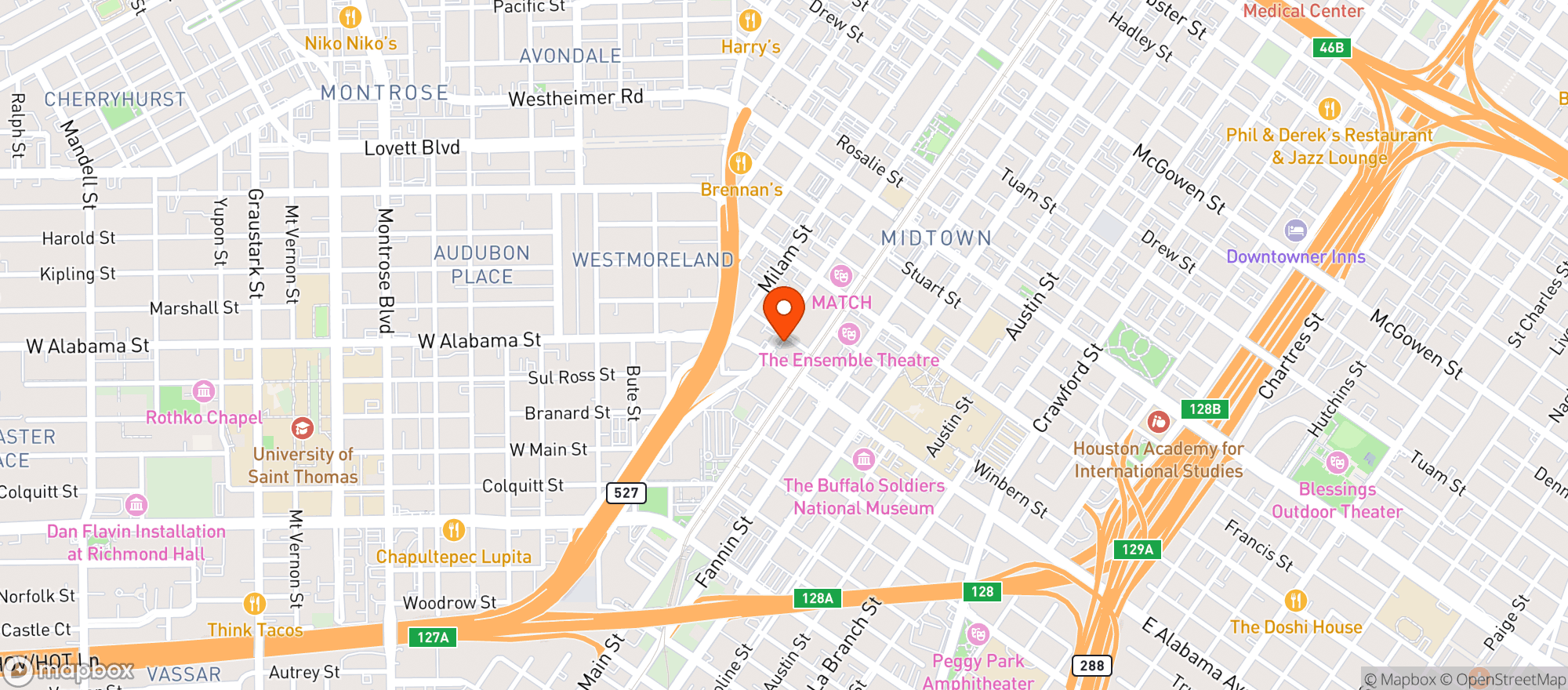 Map showing Home Slice Pizza