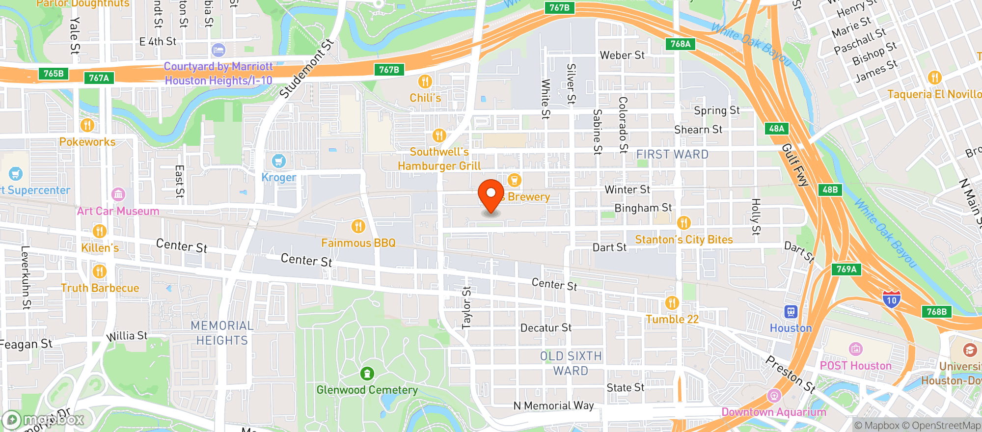 Map showing Holler Brewing Co