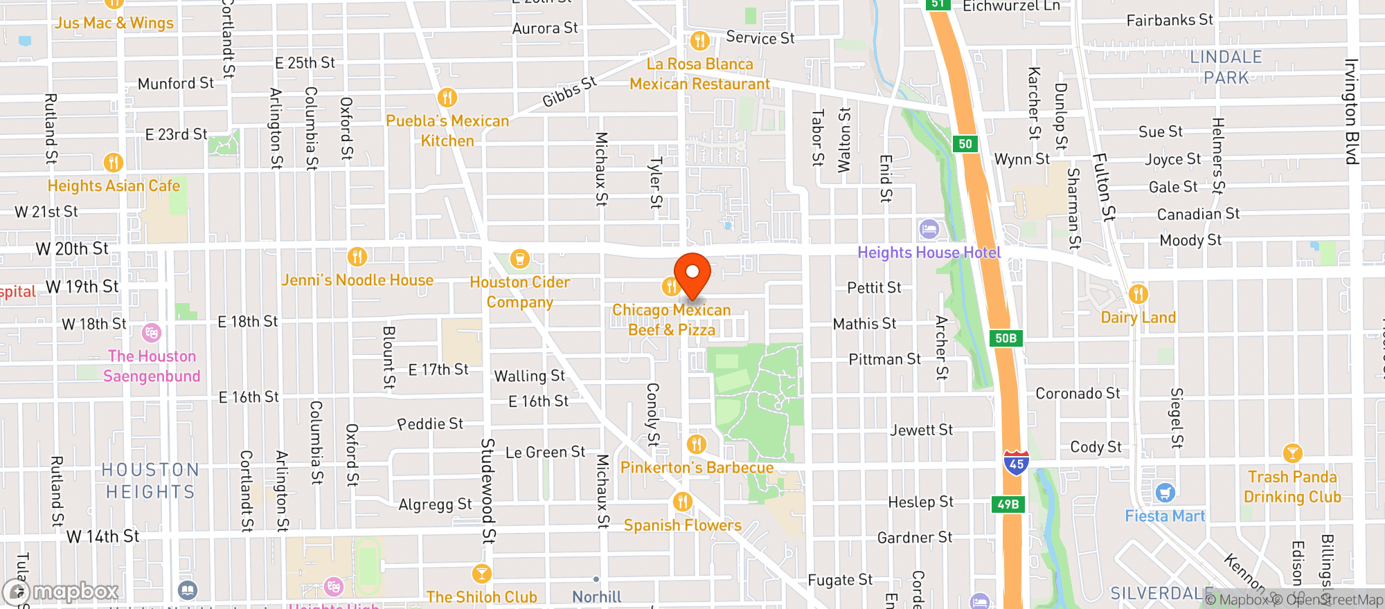 Map showing Neighborhood Liquor Mart