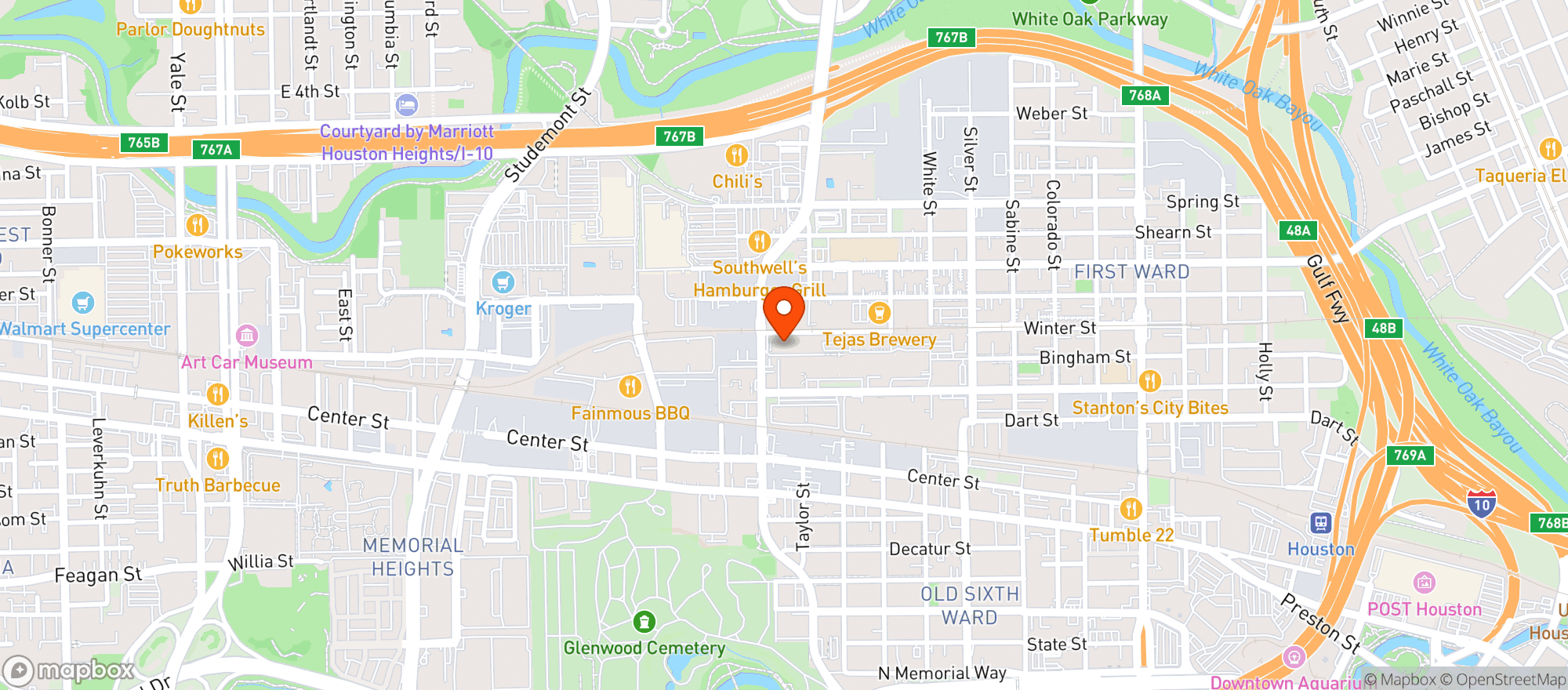 Map showing Artbinsters