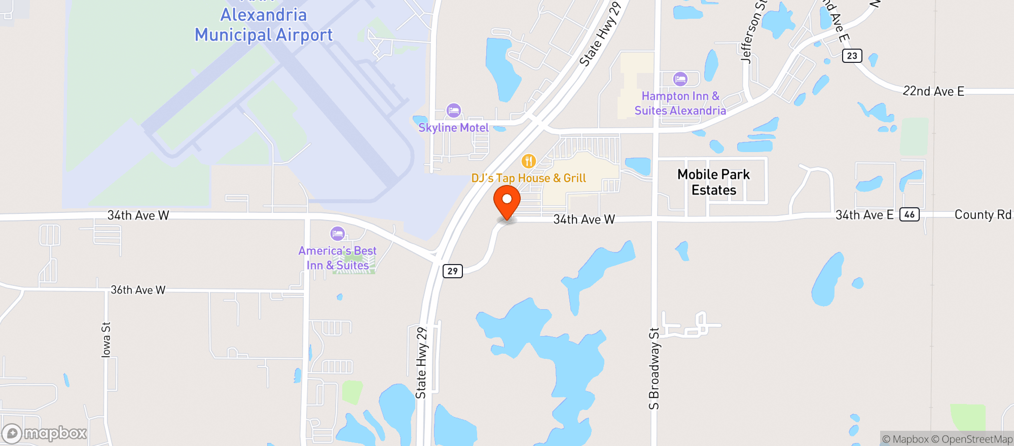 Map showing Plaza Discount Liquor