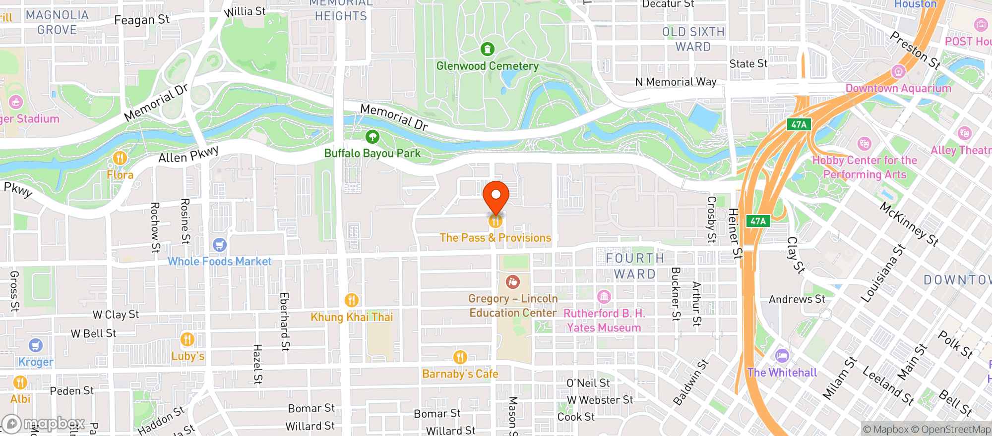 Map showing Bludorn Restaurant