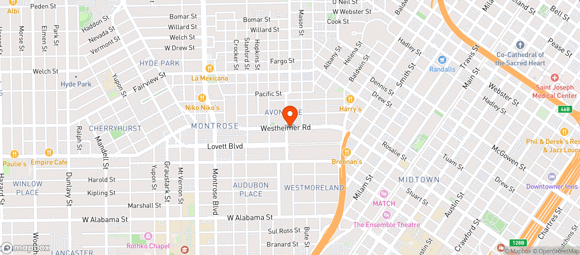 Map showing El Tiempo Cantina