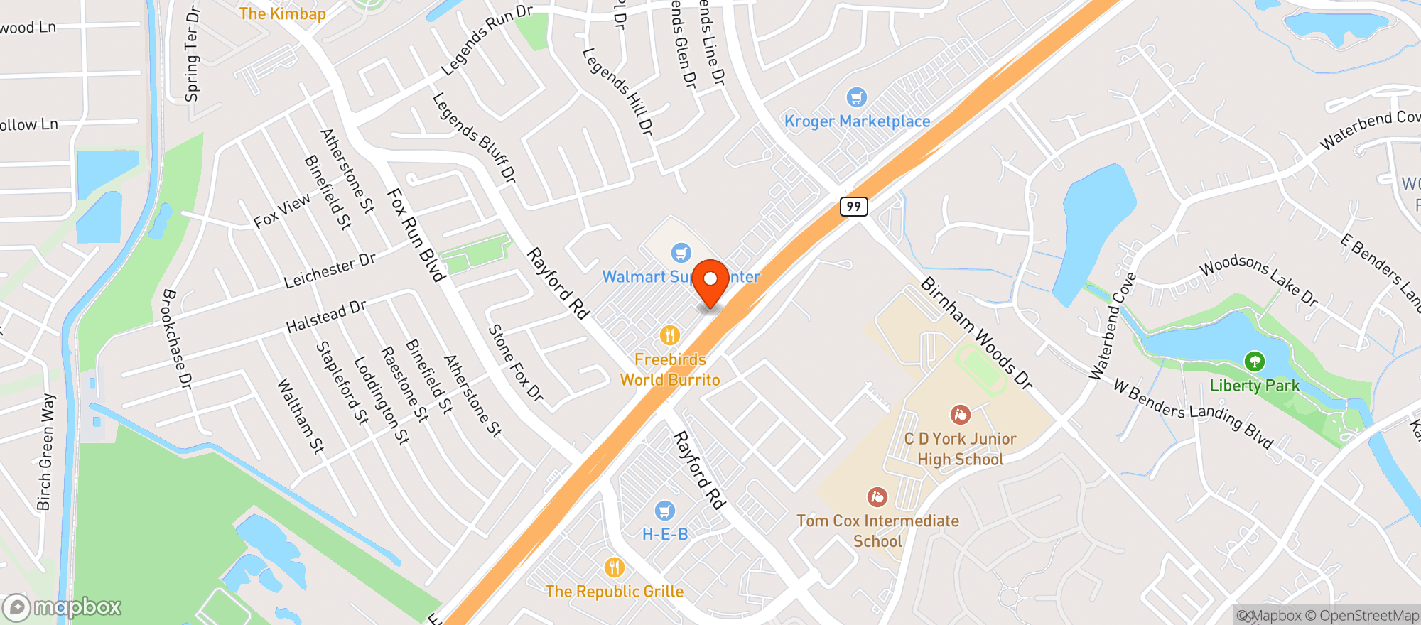 Map showing Walmart Supercenter