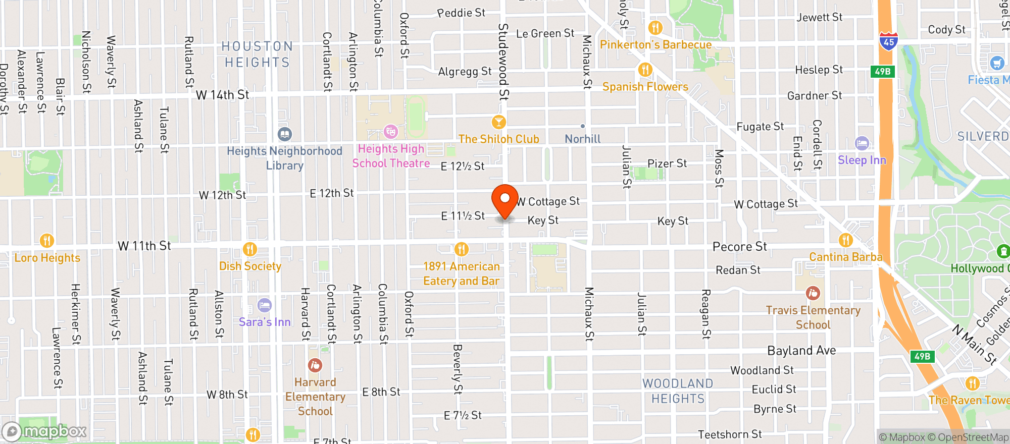 Map showing Matty Gs Steakburgers