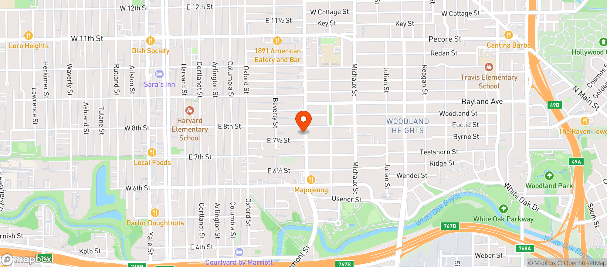 Map showing Antidote Coffee