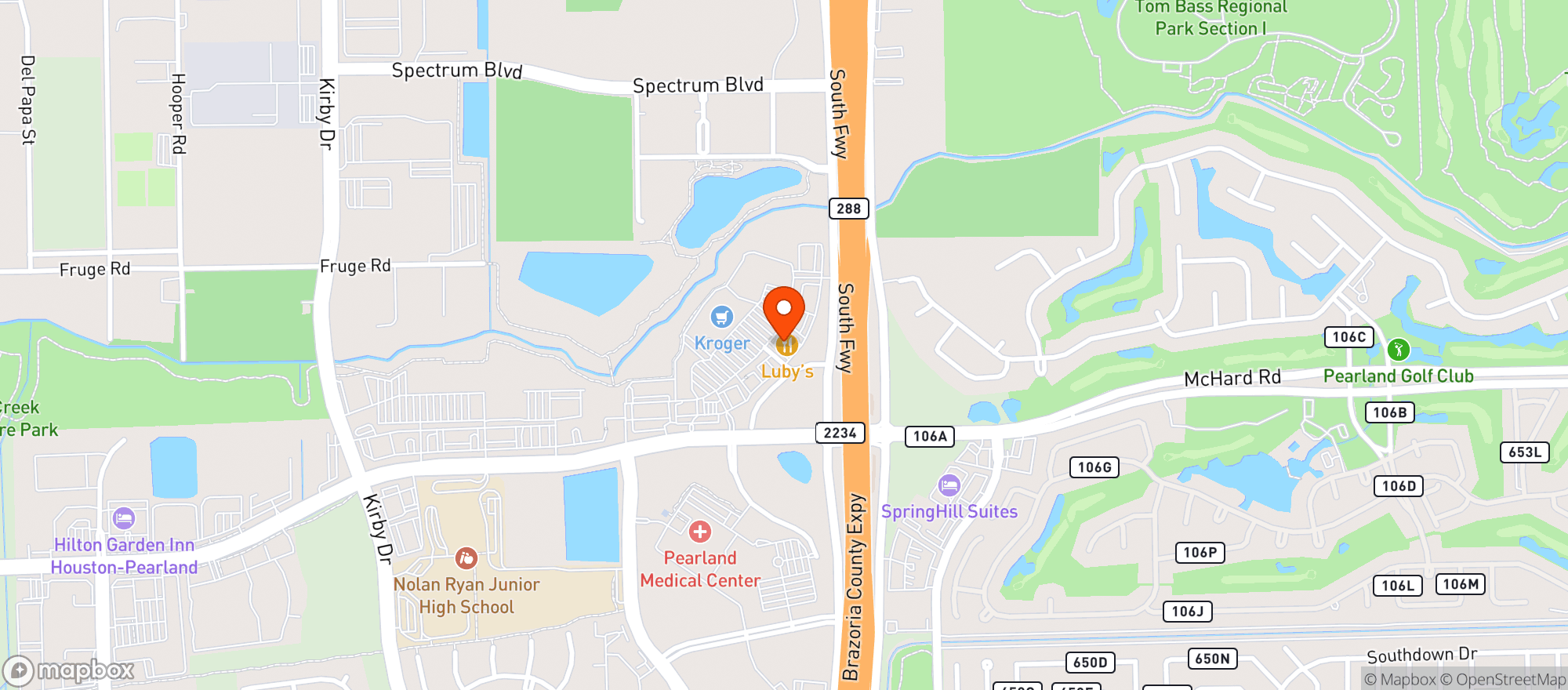 Map showing Spec's Wine, Spirits & Finer Foods