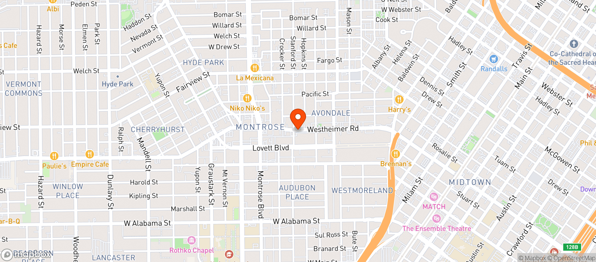 Map showing Bbs Tex Orleans