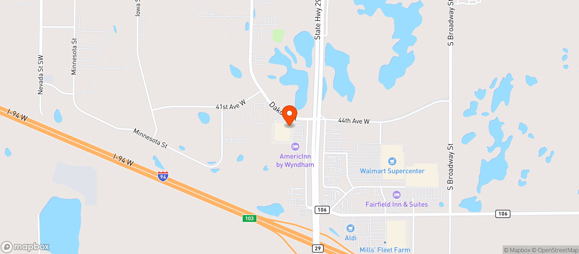 Map showing Target