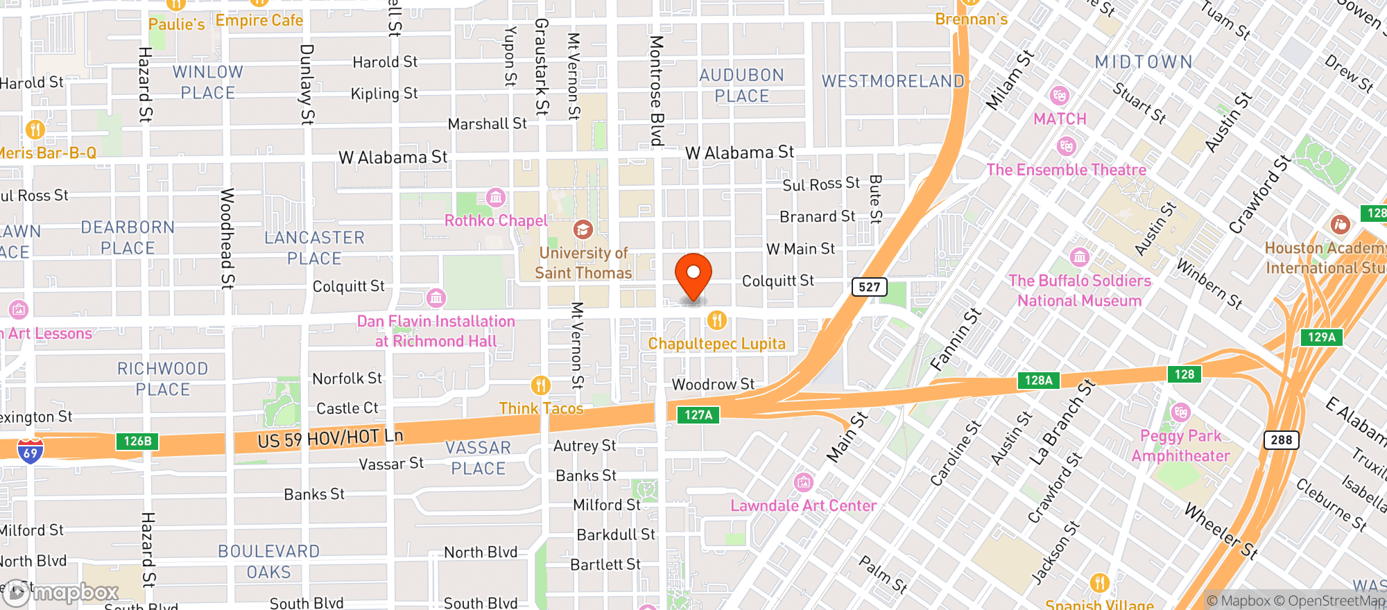Map showing Echoes Cafe