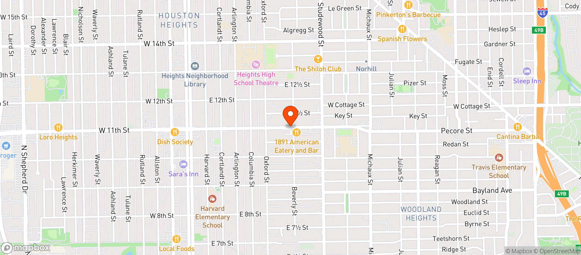 Map showing Metro Mart