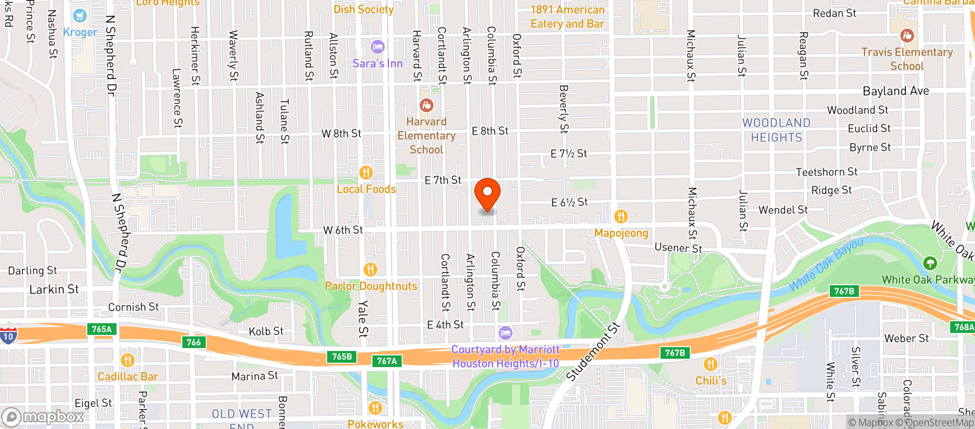 Map showing Benny Thunders