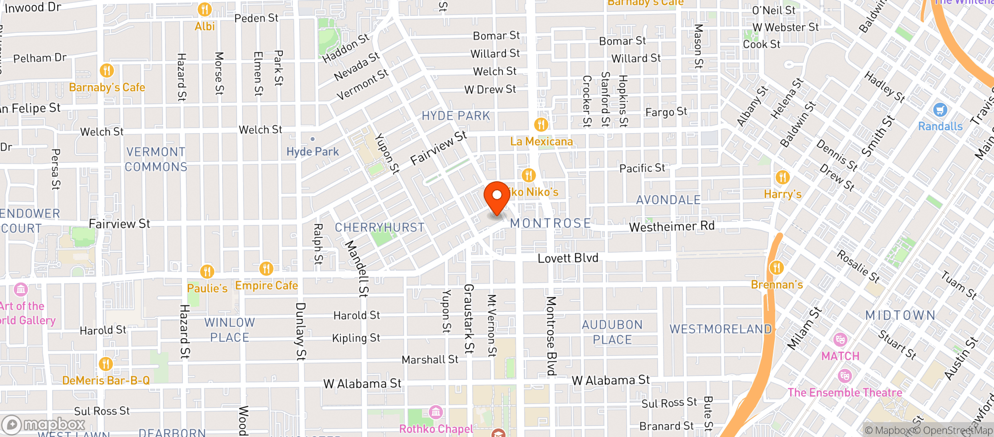 Map showing Slick Willies Family Po #1200