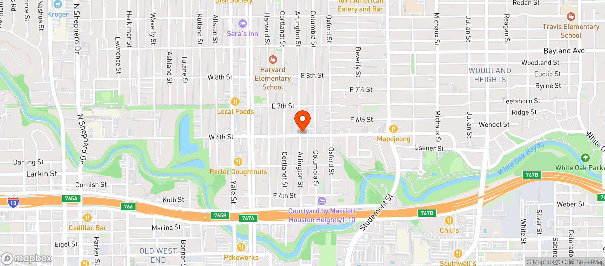 Map showing Coltivare Pizza & Garden