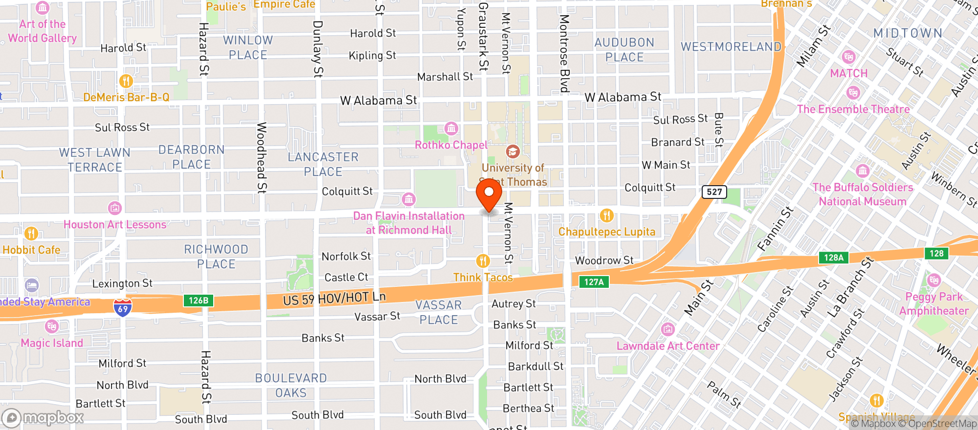 Map showing Patio On Richmond