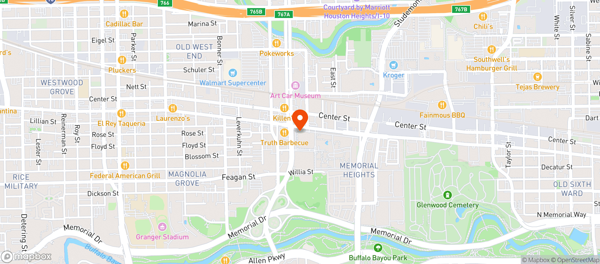Map showing H E B Food Store