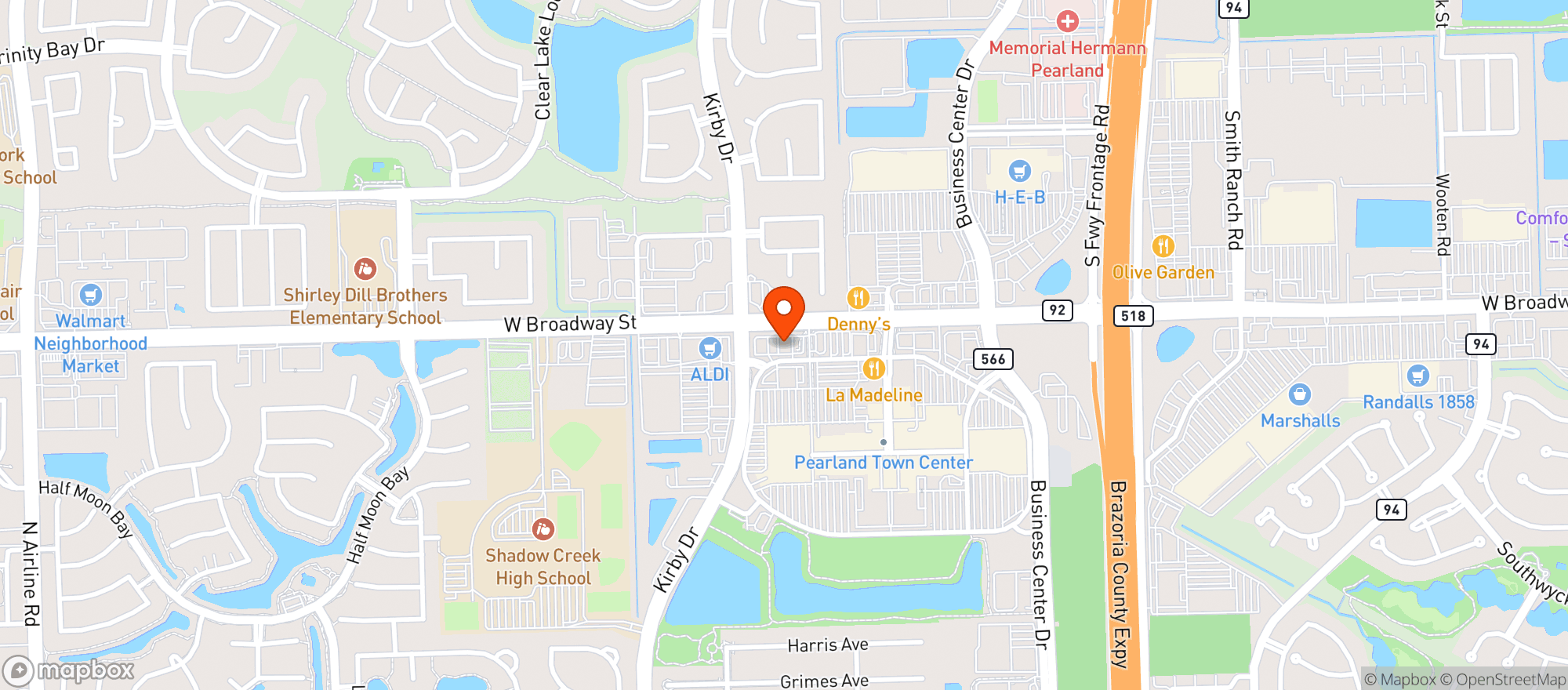 Map showing Vitamin Shoppe - Pearland