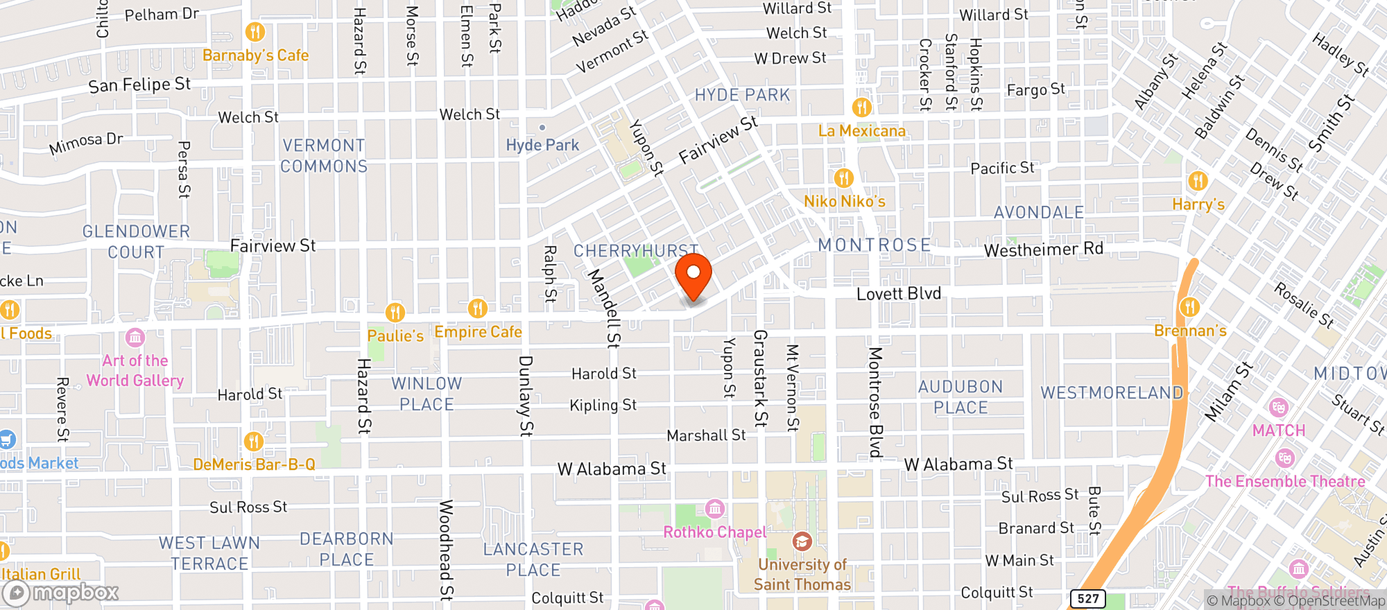 Map showing Anvil Bar and Refuge
