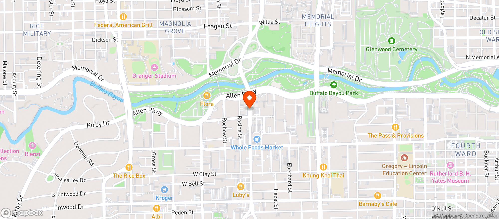 Map showing Bayou Liquor