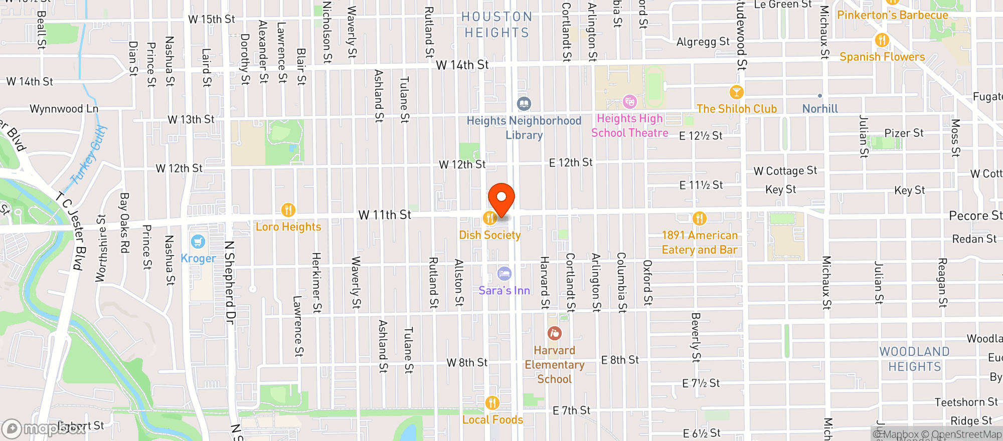 Map showing Dish Society
