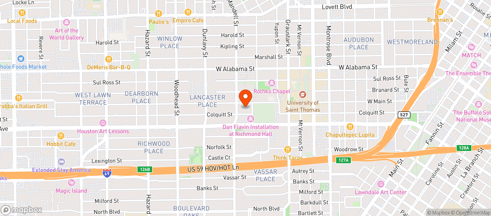 Map showing Hotel Saint Augustine