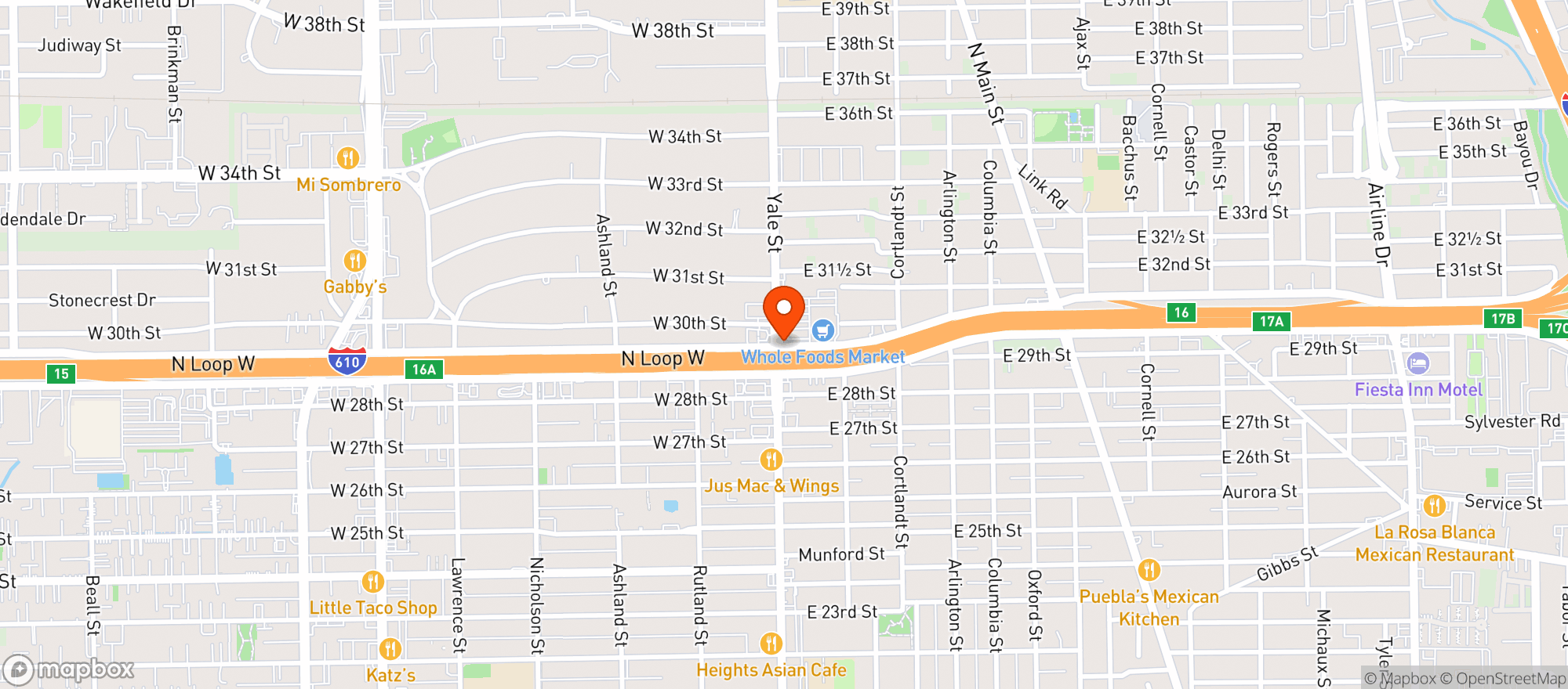 Map showing Whole Foods Market