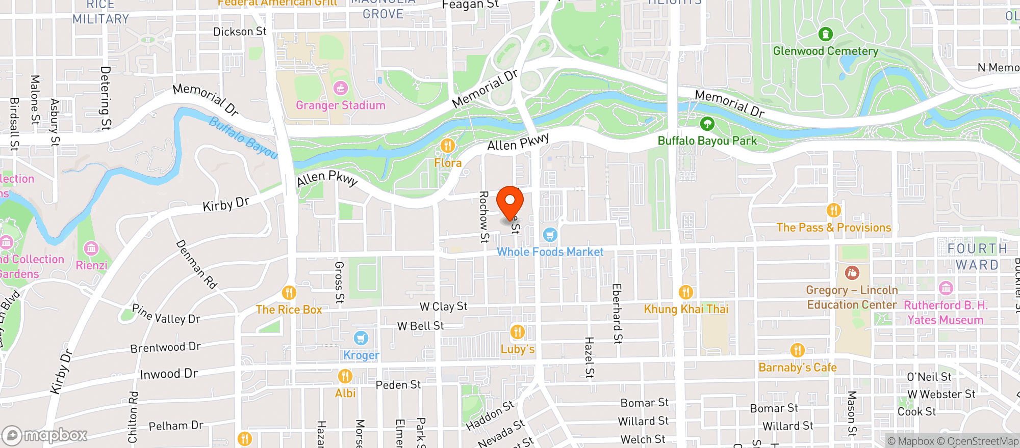 Map showing The Gordy