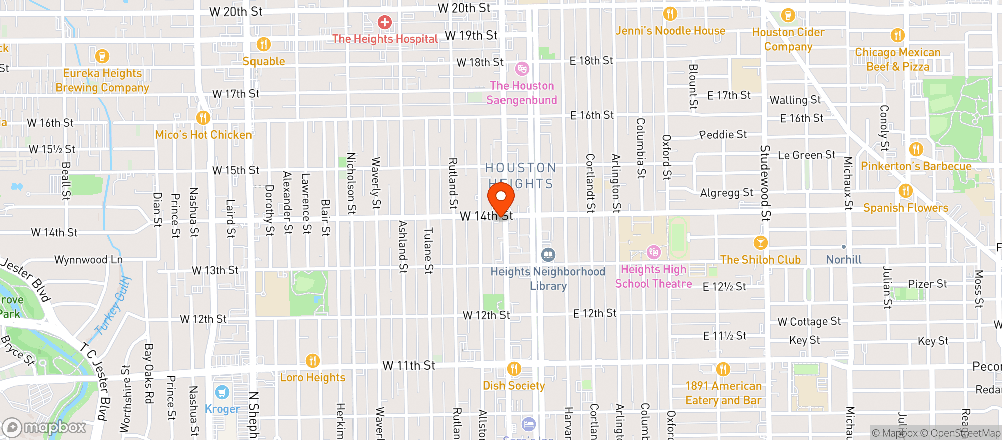 Map showing Heights & Co.