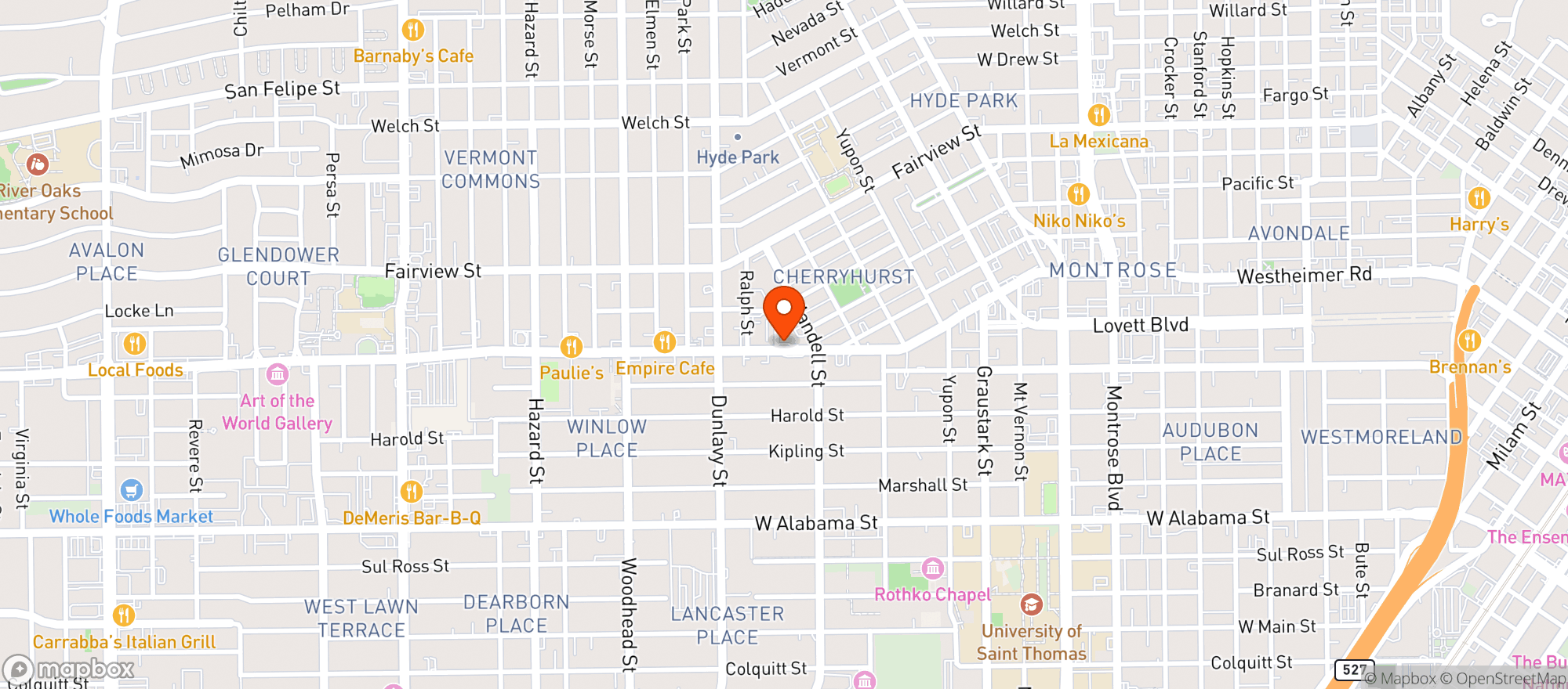 Map showing Rosie Cannonball