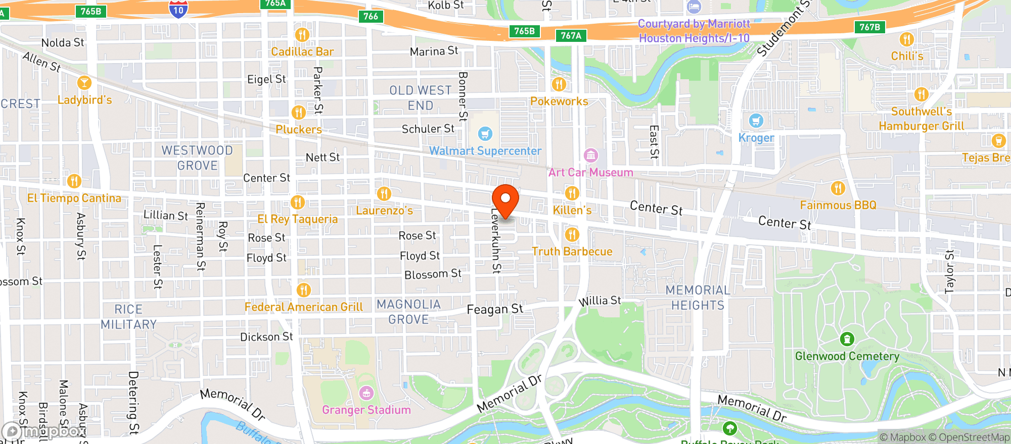Map showing Buffalo Wild Wings Gril #447