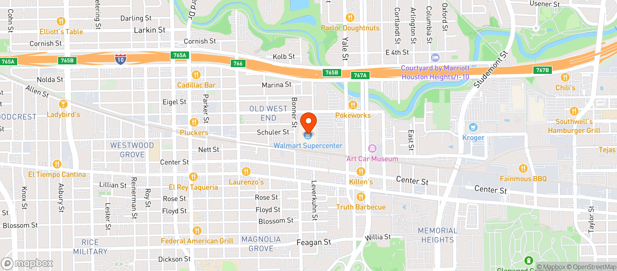 Map showing Walmart Supercenter