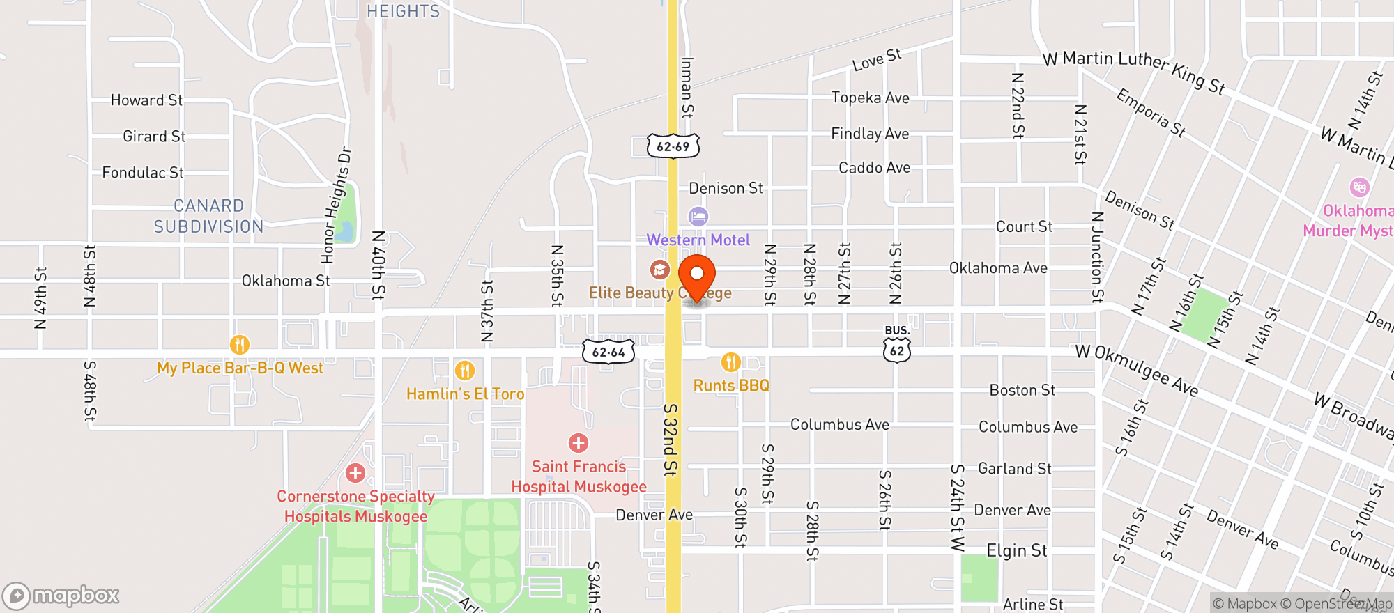 Map showing BROADWAY LIQUOR